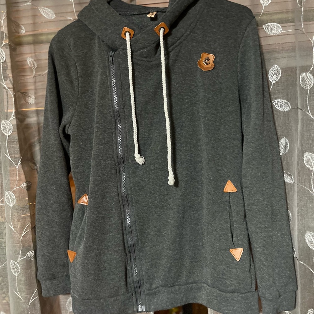 Gray small Youboya zip up hoodie
